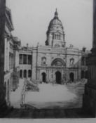 Edinburgh University Quadrangle signed etching by Wilfred Crawford Appleby