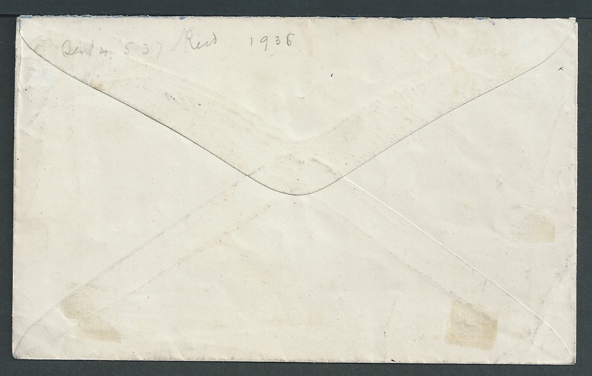 Gilbert & Ellice Islands c.1937 Cover to New South Wales bearing KGV 1/2d and 1d violet each cancell - Image 2 of 2