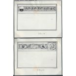 South Australia 1891-96 Competition Essays - Two well drawn pen and ink designs for Postcards, endor