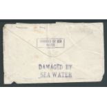 Crash & Wreck / Burma 1936 Cover from Shwebo to England bearing two differing DAMAGED BY SEA WATER c