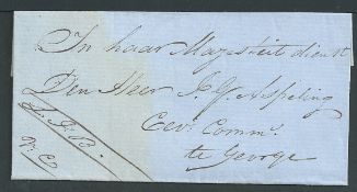 Cape of Good Hope c1850 Wrapper enclosed 'V.C.' - from a Field Cornet to the Civic Commissioner at G