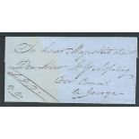 Cape of Good Hope c1850 Wrapper enclosed 'V.C.' - from a Field Cornet to the Civic Commissioner at G