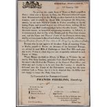 G.B. - Registered Mail / Post Office Notices 1823 Post Office Notice (minor faults) explaining and i