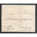 Egypt 1739 Entire letter written in Italian from Cairo to Niccolo Caragiani in Venice, the address p