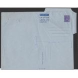 G.B. - Postal Stationery 1946 6d Air letter proof in the issued format numbered "3", the 6d stamp in