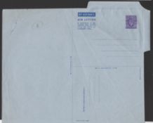 G.B. - Postal Stationery 1946 6d Air letter proof in the issued format numbered "3", the 6d stamp in