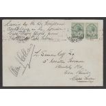 South Africa / G.B - Air Mails 1926 (Feb. 19) Cover to Cape Town endorsed "Carried by the De Havi...