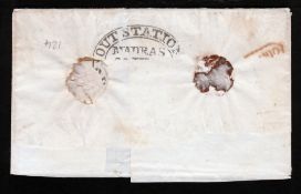 G.B. - Military / Ship Letters - London c.1840 Large part entire (missing the top flap and contents)