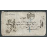 Germany / Bulgaria 1869 1843 Entire Letter to Mahlis with straight-line "USLAR", with manuscript "23