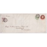 Great Britain - Q.V. Postal Stationery 1892 Long 4d + 1/- printed to private order postal stationer