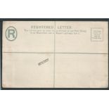 St. Vincent 1902 2d KEVII postal stationery registration envelope size H handstamped "SPECIMEN" (ser