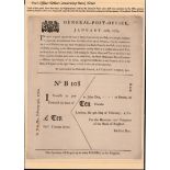 G.B. - Registered Mail / Post Office Notices 1789 Post Office Notice explaining and illustrating how