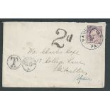 Gibraltar c.1918 Cover from USA to Gibraltar franked 3c with New York 20c postage due handstamp and