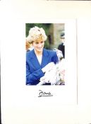 Royalty Princess Diana 1996 St. James Palace Buckingham Palace Signed Photo Photograph of H.R.H....