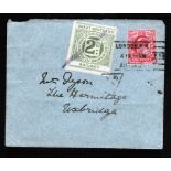 G.B. - Railways 1910 Cover (flap missing) to Uxbridge bearing KEVII 1d and a Great Northern Railway