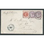 Grenada / G.B. - Surface Printed 1891 Cover (minor staining) franked 2.5d from London to St Georges,