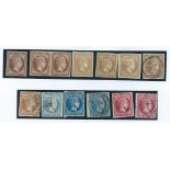 Greece 1862-67 Second Athens printed 1l (3d unused incl. a pair), 2l (4, 3 unused), 10l, 20l shades