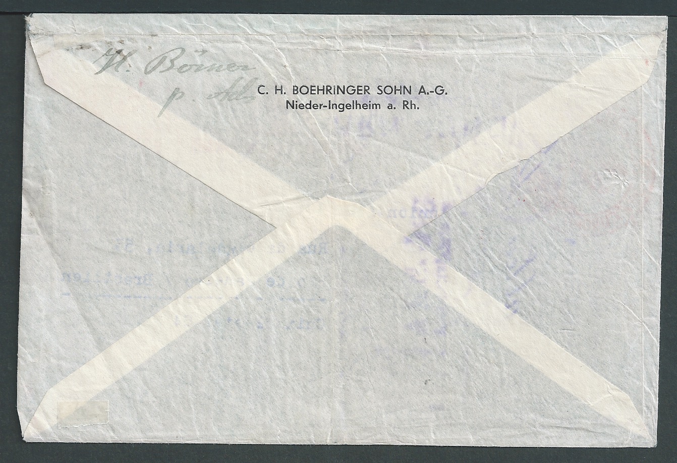 Gambia - Crash Mail 1937 (Mar. 9) Cover from Germany to Brazil with red "DEUTSCHE LUFTPOST/C/EUROPA - Image 2 of 2