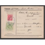 G.B. - Railways c.1906 Printed 'Train Letter' envelope printed for Richard Bentley & Son of New Burl