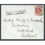 G.B. - Surface Printed 1902 (25 Jan) small cover posted locally within Southport to the High Sheriff