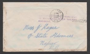 New Zealand 1946 (Aug 19) Cover from Wellington to Napier, the stamp washed off and a little wate...