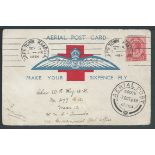 South Africa 1918 (Oct 7) "Make Your Sixpence Fly" second type Aerial Post card (minor creasing) fra