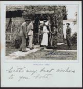 Princess Marina of Greece and Denmark Signed 1952 Christmas photo card Malaya.