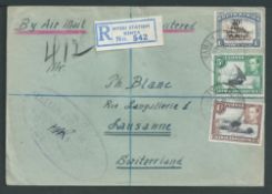 Kenya 1946-47 Air mail covers from German internees in Italian Evacuation Camp C at Nyeri Station, t