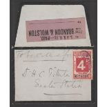 G.B. - Railways 1910 1910 Mouring Envelope posted as a railway parcel to Euston Station, bearing a L