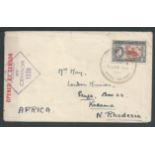 Gilbert & Ellice Islands 1945 Cover to Kasama, Northern Rhodesia, with KGVI 2d cancelled circular "D