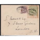 G.B. - Railways 1897 Cover to London bearing a 1d lilac and London, Brighton & South Coast Railway 2