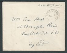 Northern Nigeria 1915 (Oct 2) Stampless On Active Service cover to London with a Yola c.d.s., backst