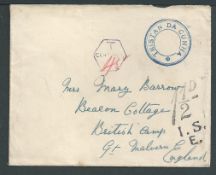 Tristan Da Cunha 1934 Cover to England with a fine strike of cachet type V, carried by the sailing