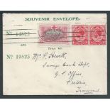 South Africa 1919 "Our Day" Souvenir envelope bearing the special 3d label, posted from Cape Town to