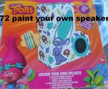 72 trolls paint your own speakers rrp £4.99 each.
