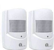 2 x 1byone wireless driveway alert, infrared motion sensor new