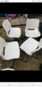 4 plastic computer chairs