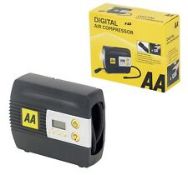 aa 12v digital tyre inflator with adapters