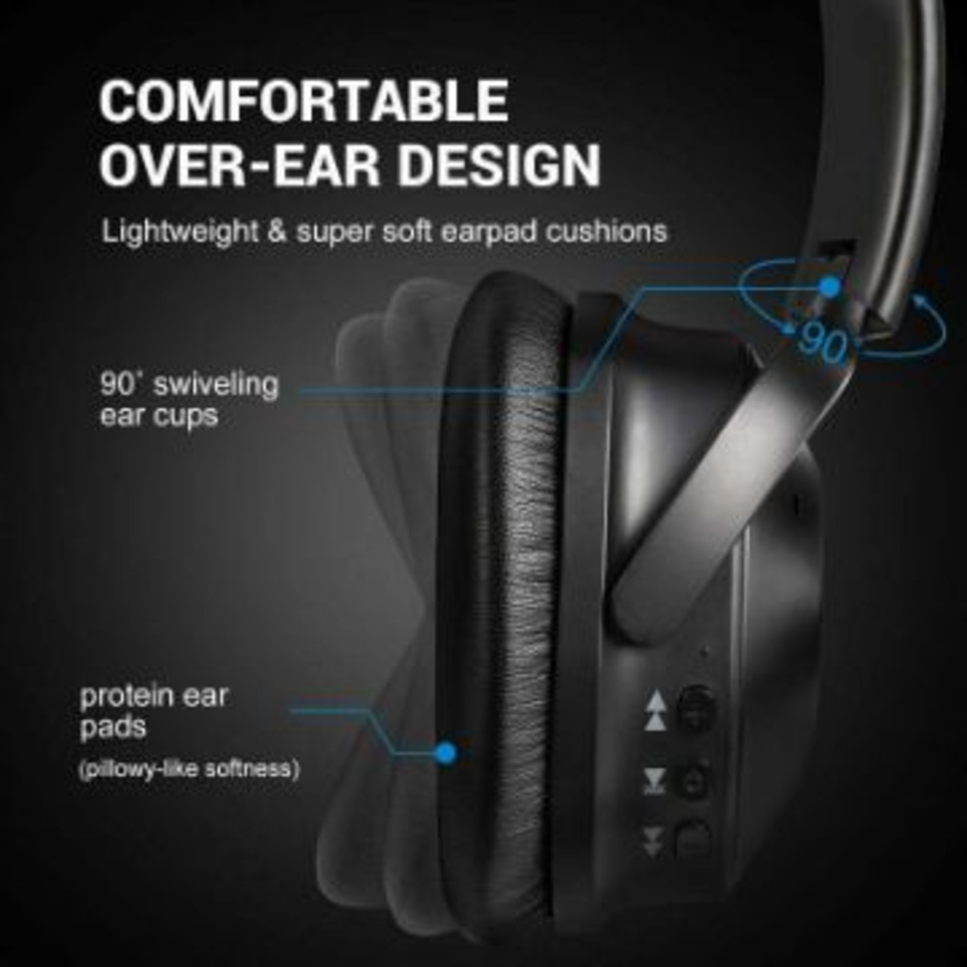 oneaudio a9 traveller anc bluetooth headphones - Image 2 of 4