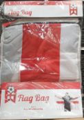 12 x england flag bag 2 in 1 with a huge fold out flag. rrp upto £17.99