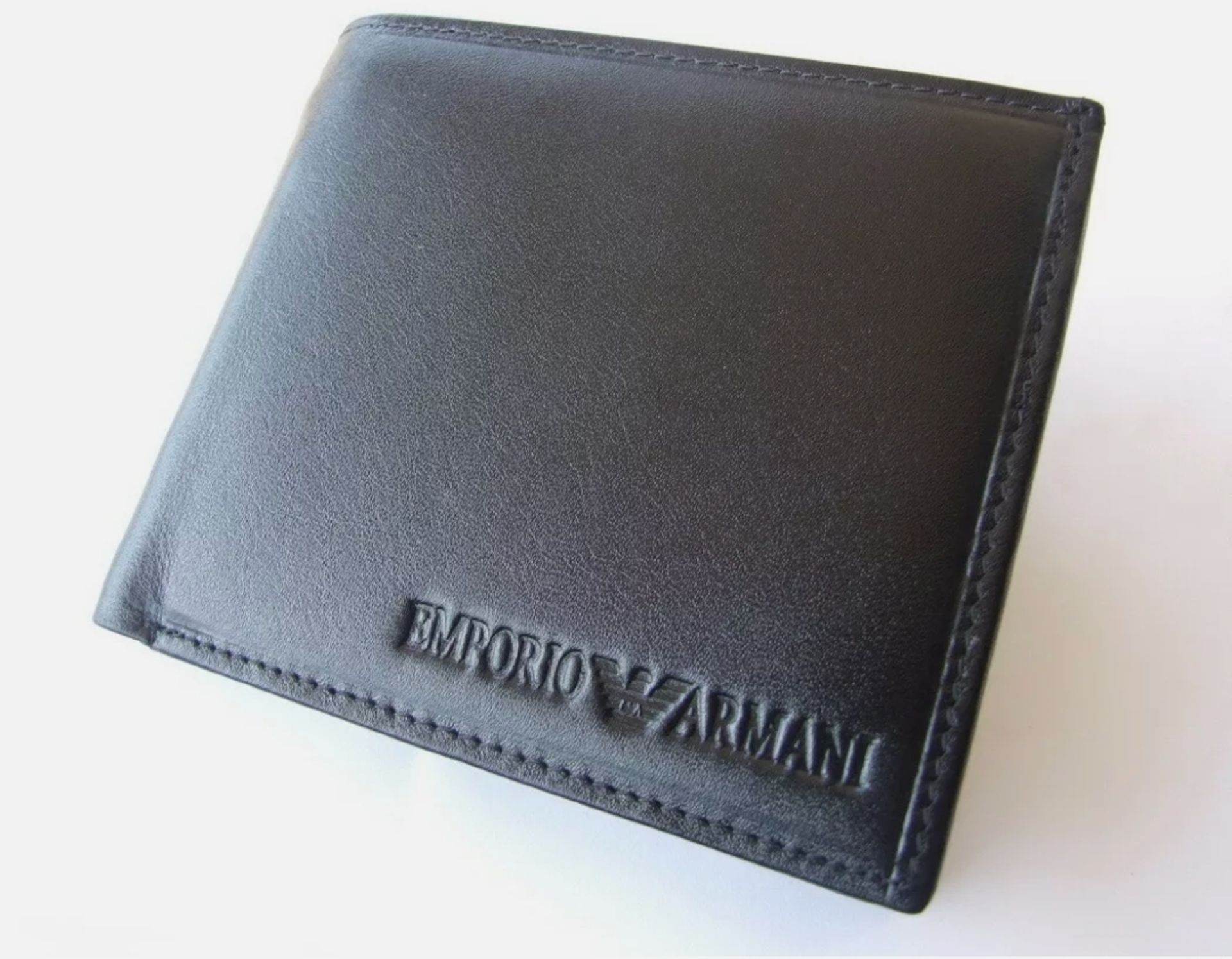 emporio armani men's leather wallet - new with box - Bild 2 aus 6