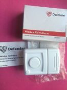 2 x defender window alert vibration alarm - smashed glass alarm - windowalarm new