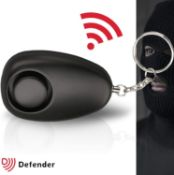 2 x defender mka police approved personal alarm black/silver