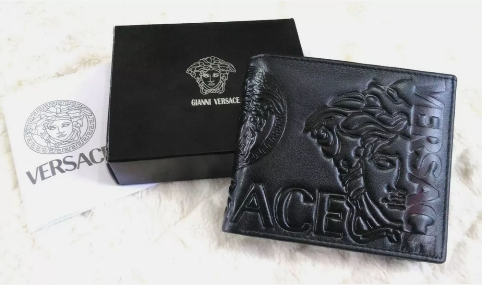 versace men's leather wallet - new with box - Bild 4 aus 9