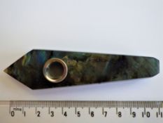 a labradorite smoking pipe