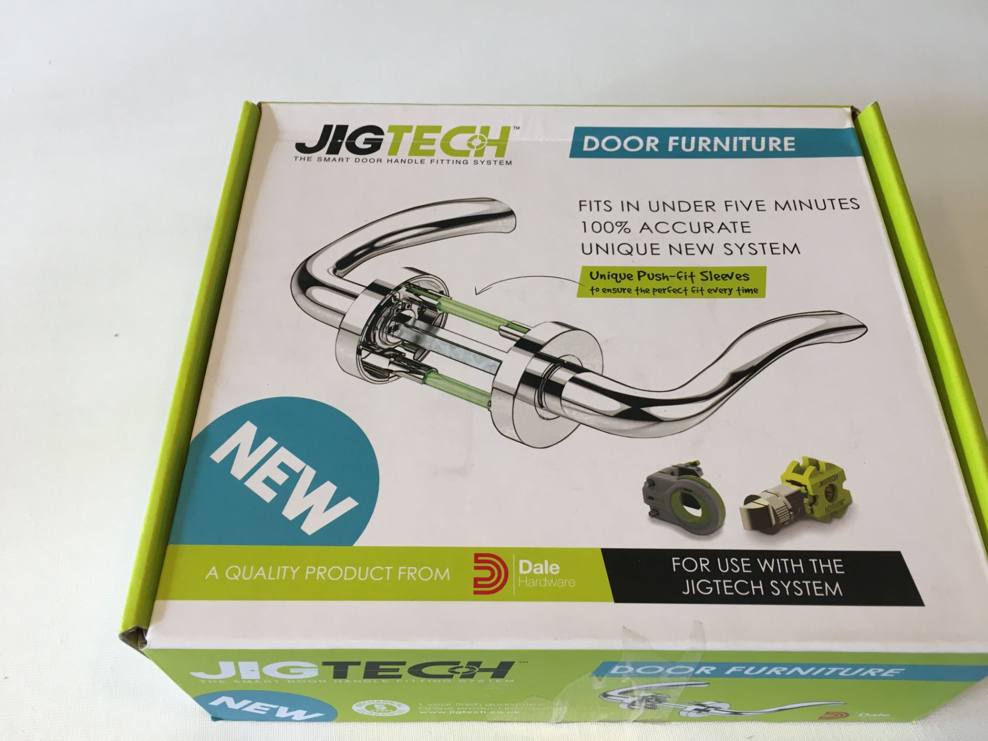 2 x pairs jigtech parma polished chrome/satin door handles/levers