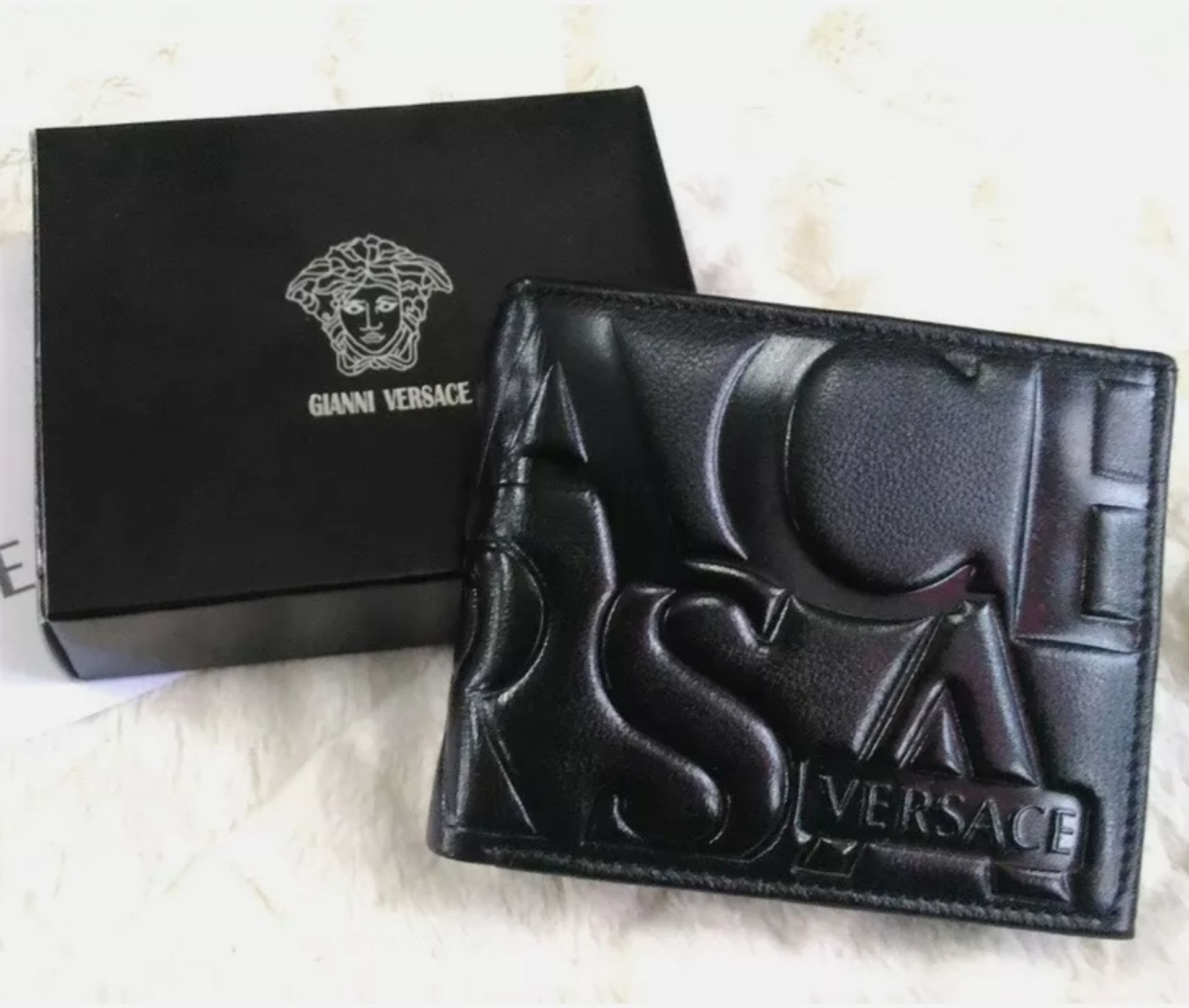 versace men's leather wallet - new with box - Bild 3 aus 7