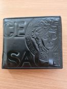 versace men's leather wallet - new with box