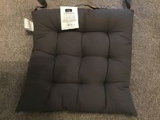 set of 4 new elite home collection cotton chairpad -grey