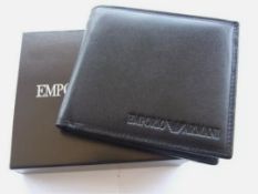 emporio armani men's leather wallet - new with box